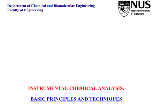 Instrumentation & Chemical Analysis